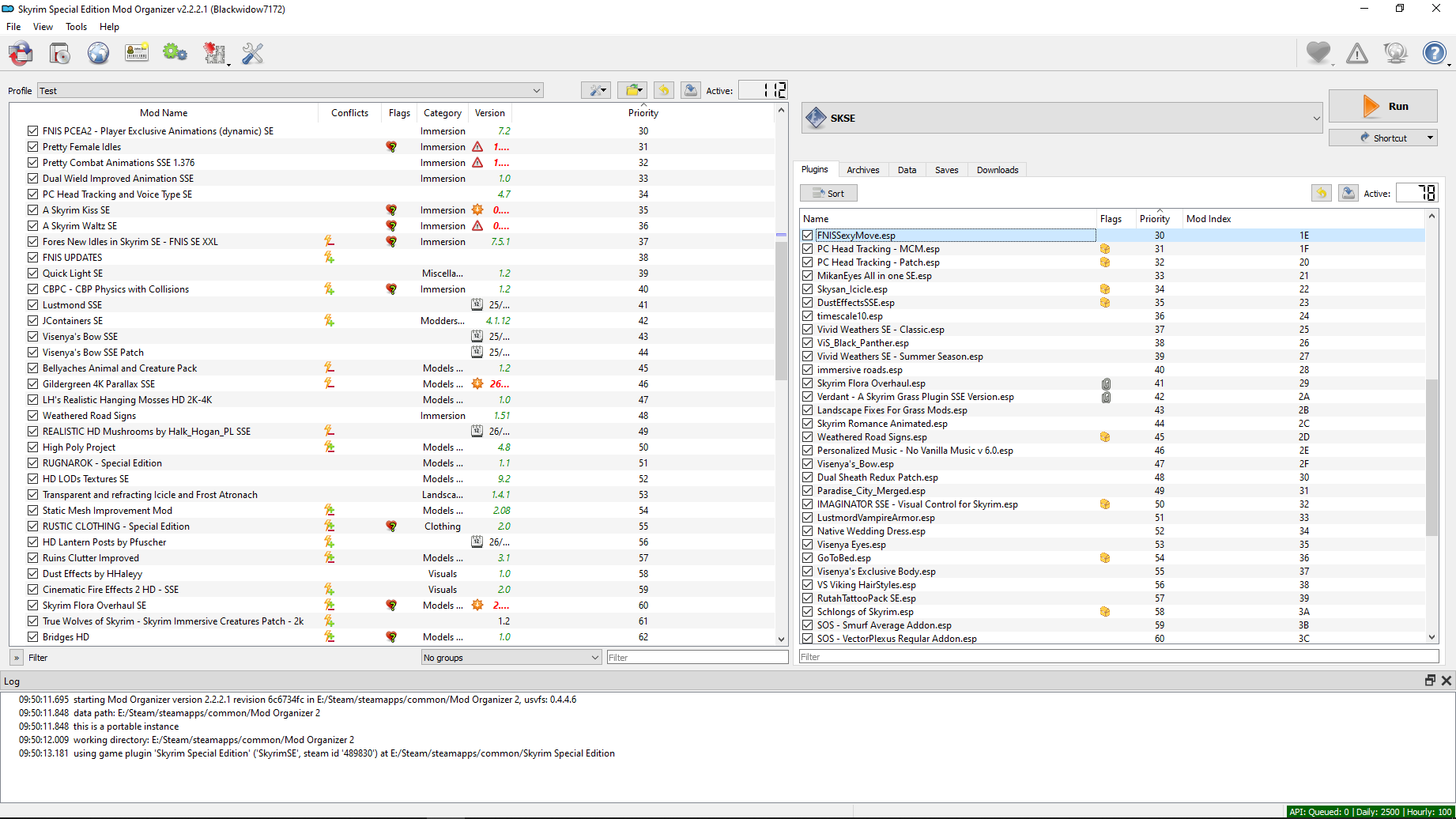 how to install fnis xxl on mod organizer